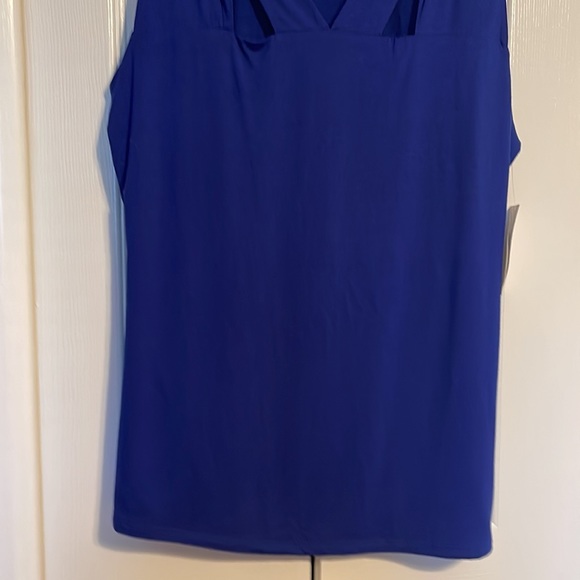 NWT INC International Concepts sleeveless shirt in royal blue size Large - Picture 6 of 8